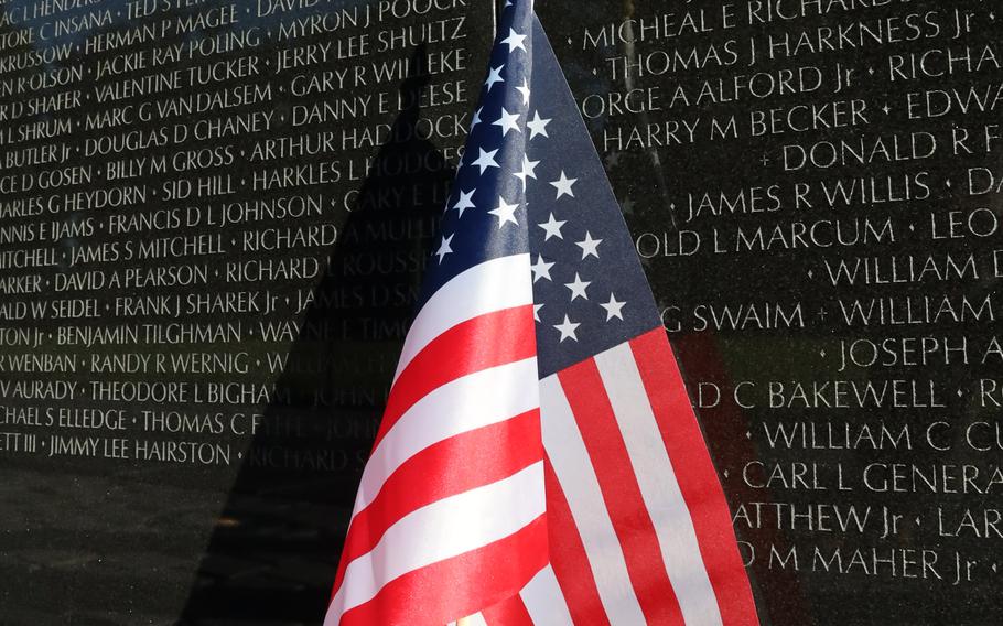 Memorial Day tributes at the Vietnam Veterans Memorial in Washington, D.C., May 31, 2021.