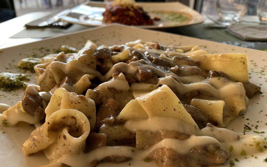 Among the offerings on Cavoli Nostri's seasonal menu was pappardelle with mushrooms. 