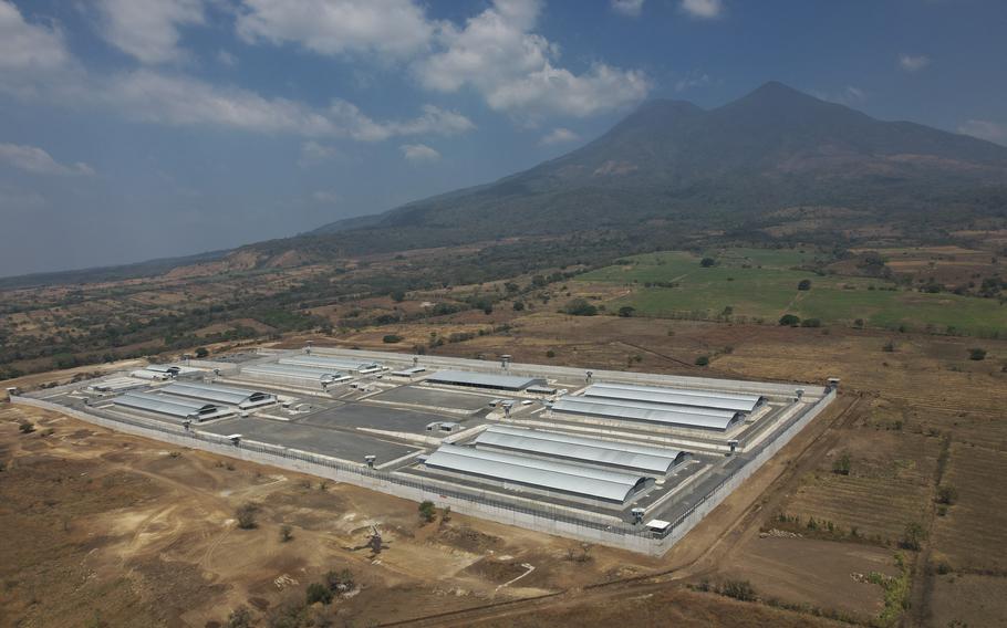 The mega-prison known as Detention Center Against Terrorism (CECOT) stands in Tecoluca, El Salvador, March 5, 2023.
