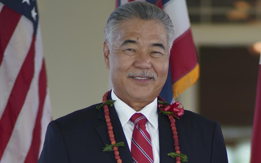 Hawaii Governor David Ige attends a ceremony at Washington Place, Honolulu Hawaii, Oct 08, 2019. 