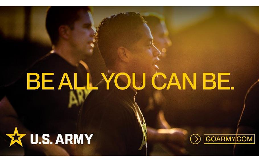 The Army launched a new marketing campaign Wednesday, March 8, 2023, built around the old slogan, “Be All You Can Be,” which was used in Army advertising from about 1981 to 2001. As part of the rebranding, Army marketers redesigned the service’s star logo to appear clearer online.