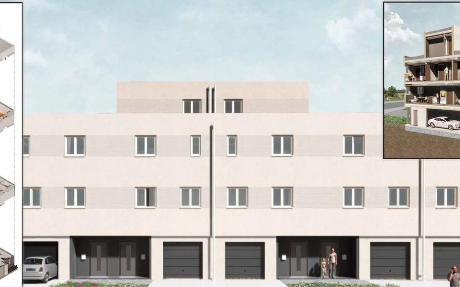 An artist's rendition of the Army family housing project in Baumholder, Germany. A groundbreaking ceremony was held Oct. 18, 2023, at Wetzel Kaserne.