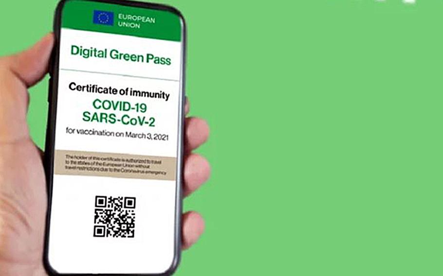 People assigned to U.S. military installations in Italy qualify for the Italian digital green pass, easing travel as well as entry to indoor restaurants, museums and other venues, according to officials at Naval Support Activity Naples and U.S. Army Garrison Italy.