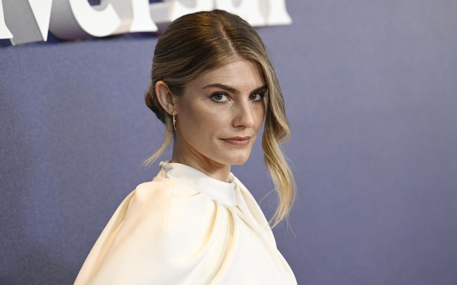 Caitlin Bassett attends NBCUniversal’s 2022 Upfront press junket in New York on May 16, 2022. Bassett stars in the NBC series “Quantum Leap.” Bassett spent seven years in the U.S. Army.