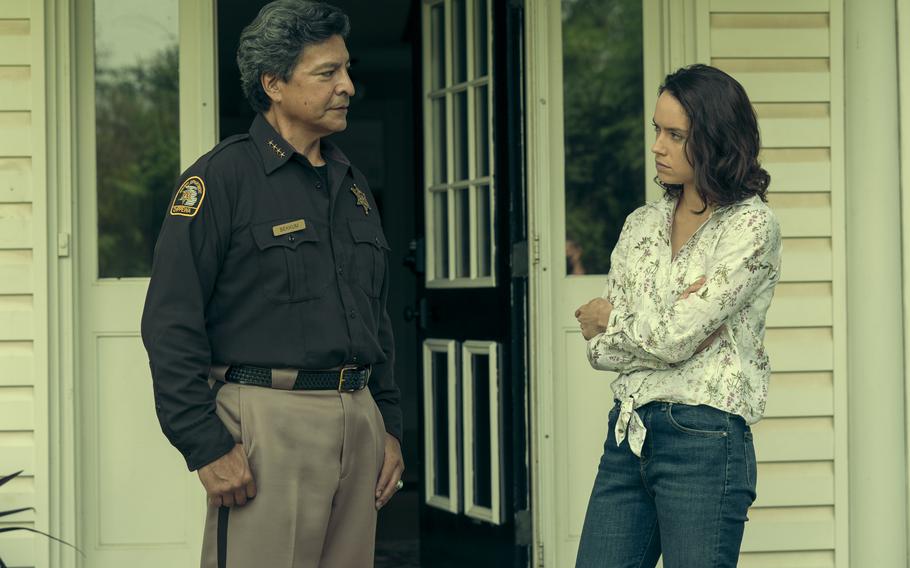 Gil Birmingham and Daisy Ridley star in “The Marsh King’s Daughter,” now playing in theaters in Ramstein, Wiesbaden and Vicenza.