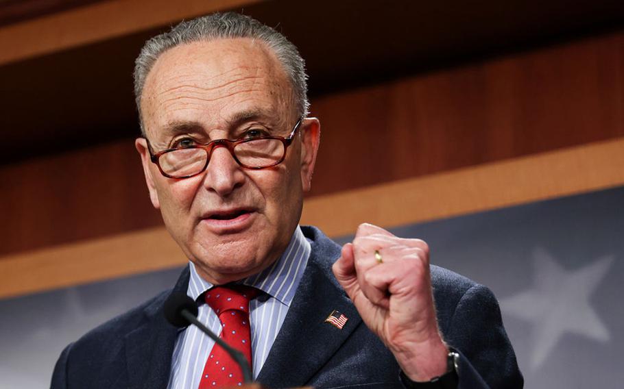 U.S. Senate Majority Leader Chuck Schumer, D-N.Y., pictured March 25, 2021, in Washington, D.C.