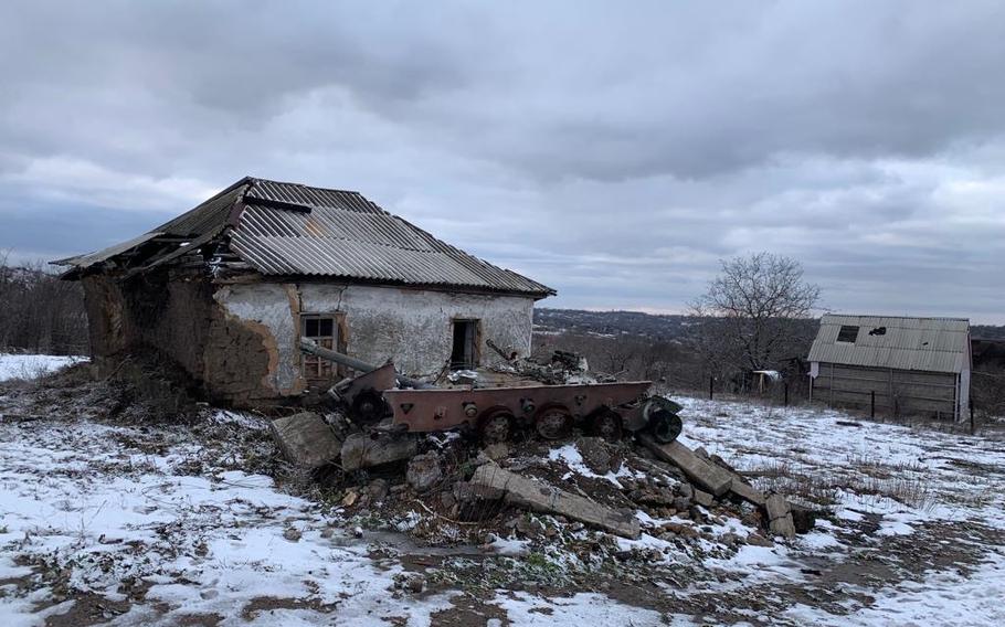 The town of Avdiivka, Ukraine, on the front line with Russia-backed separatists on Wednesday. 