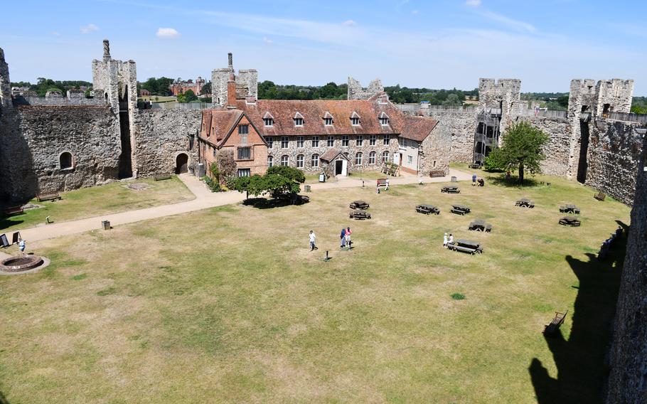The walls of Framlingham Castle remain in good shape, despite first being built in the 12th century. There are 13 wall towers, which are connected by suspended bridges that could be removed if enemies climbed the walls, isolating the would-be invaders. 