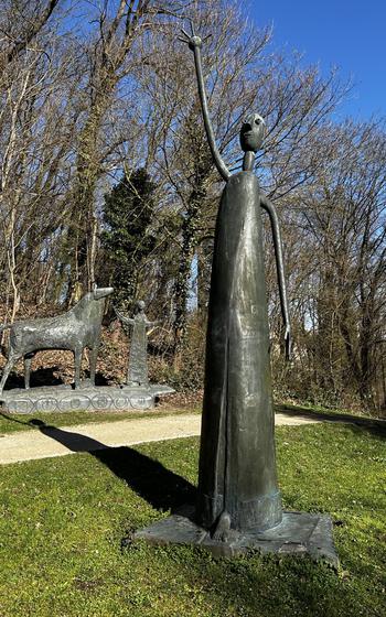 "The Proclaimer," one of Heinrich Kirchner's later works, was made in 1980. It stands over 15 feet tall at the south side of the sculpture garden in Erlangen, Germany. 