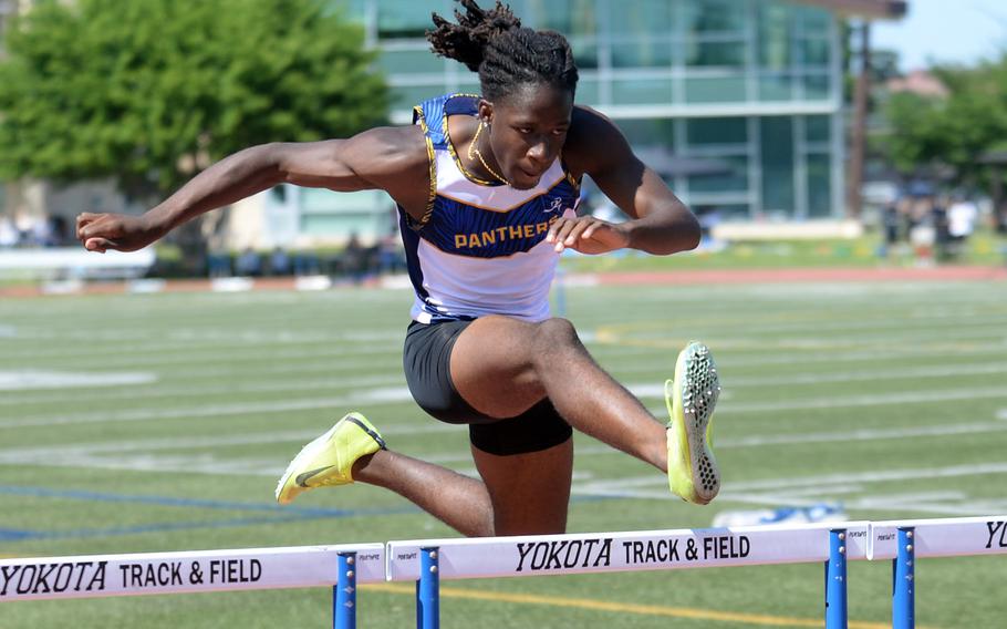 Guam High senior Cameron Brantley beat the Far East 300 hurdles meet record with a time of 39.88 seconds.