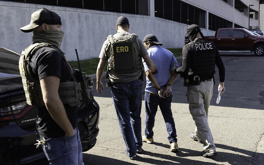 A man being arrested
