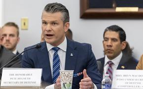Secretary of Defense Pete Hegseth testifies on Tuesday, June 10, 2025, in Washington during a House Appropriations Subcommittee on Defense oversight hearing . (Eric Kayne/Stars and Stripes)