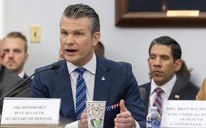 Secretary of Defense Pete Hegseth testifies on Tuesday, June 10, 2025, in Washington during a House Appropriations Subcommittee on Defense oversight hearing . (Eric Kayne/Stars and Stripes)