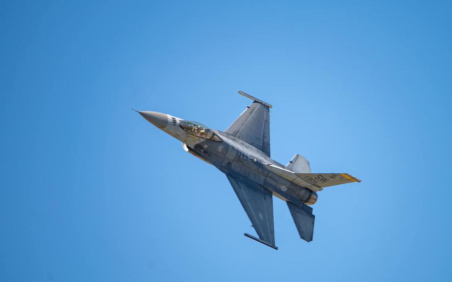 The F-16 Viper Demonstration Team performed at the Beyond the Horizon Air and Space Show at Maxwell Air Force Base, Ala., Saturday, April 6, 2024. 