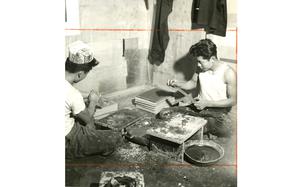Hed: Learning an ancient craft, 1959

Seoul, South Korea, January 1959:  Standing Wood and applying a special plaster, these older orphans of the Seoul Police and Soldiers Orphanage are learning lacquerware manufacture, a centuries-old profession for which there is still a ready market. The Seoul Police and Soldiers Orphanage received support from the Headquarter Detachment, Special Troops unit in 1959. The program - which started in October 1958 - teaches the orphans the process of traditional lacquerware manufacturing.

Pictured here is a scan of the original 1958 print created by Stars and Stripes Pacific's photo department to run in the print newspaper. The red marks indicate the crop lines. Only the middle part of the image would appear in the newspaper. As the vast majority of pre-1964 Stars and Stripes Pacific negatives and slides were unwittingly destroyed by poor temporary storage in 1963, the prints developed from the late 1940s through 1963 are the only images left of Stripes' news photography from those decades – with the exception the negatives of some 190 pre-1964 photo assignment found recently. Stars and Stripes' archives team is scanning these prints and negatives to ensure their preservation. 

Looking for Stars and Stripes’ historic coverage? Subscribe to Stars and Stripes’ historic newspaper archive! We have digitized our 1948-1999 European and Pacific editions, as well as several of our WWII editions and made them available online through https://starsandstripes.newspaperarchive.com/

META TAGS: Pacific; charity; orphans; civilians; philanthropy; community; locals; Hq; Det; childen; boys; craft; manufacturing; Korean; Korean culture