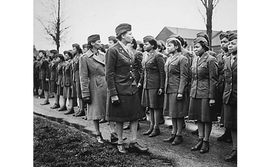 An all-female unit in formation