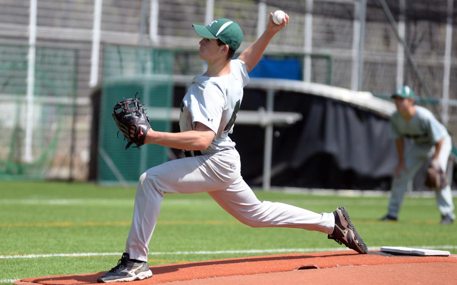 Right-hander Lukas Gaines started and took the loss for Kubasaki in Saturday's game at ASIJ.
