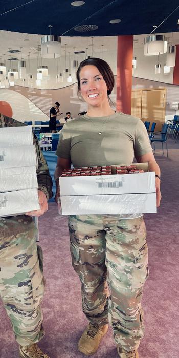 Ashleigh Carlin is currently on deployment with the Red Cross in eastern Europe. She says that acts of service bring attention to the fallen and the lives they led.