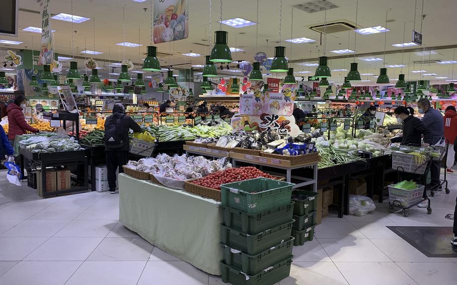 A supermarket in Beijing on Nov. 25, 2022. 