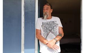 Jarold Walters at his new home in the Maxwell Garden Apartments, on Wednesday, April 30, 2025. Walters got the apartment with the help of Michael Bailey, a vet who was homeless for nearly three decades after he left the military, and the No Buddy Left Behind program by Pathlight Homes.

(Ricardo Ramirez Buxeda/ Orlando Sentinel)