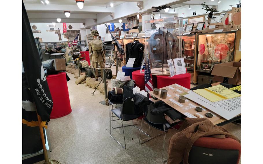 Standing water throughout the Central Coast Veterans Memorial Museum in San Luis Obispo, Calif., led to all artifacts, displays and supplies stored around the museum being lifted off the ground temporarily, according to a post on the museum’s Facebook page.