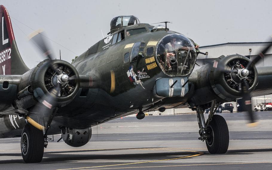 The B-17 "Texas Raiders" at the Manassas (Va.) airport in 2015.