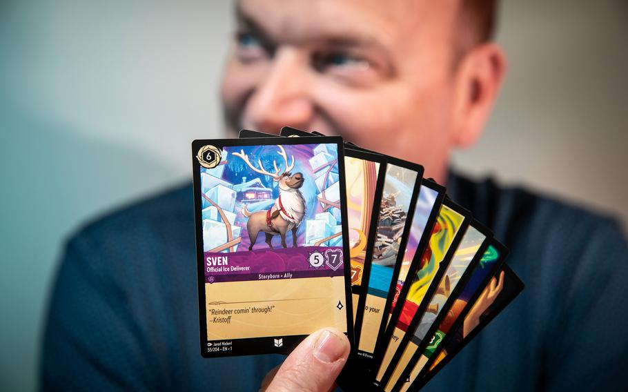Ryan Miller, who oversees Disney Lorcana at Ravensburger, has been designing collectible trading card games much of his adult life. 