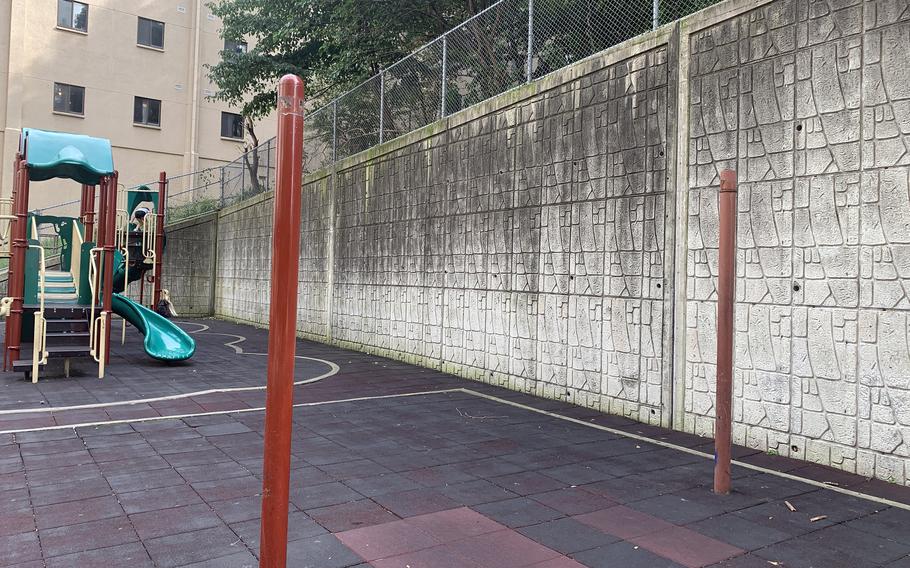 Lead-based paint was found on the crossbar of a swing set at the playground near the Hallasan Tower residential complex at Osan Air Base, South Korea.