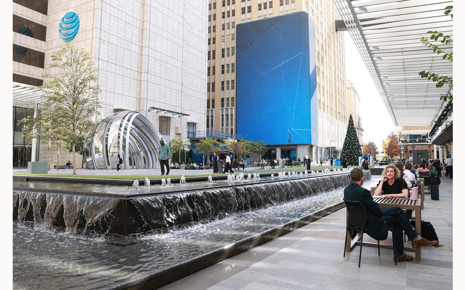The AT&T Discovery District in downtown Dallas in 2022. 