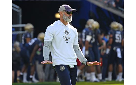 Former Navy defensive coordinator Brian Newberry was promoted in December, becoming the 40th head coach in Midshipmen program history.