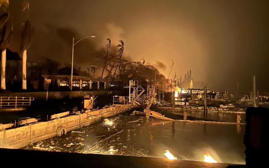 The Maui fire destroyed buildings on Lahaina’s waterfront, as well as severely damaging the harbor and many boats in it, leaving the water littered with debris and potential toxic leaks.