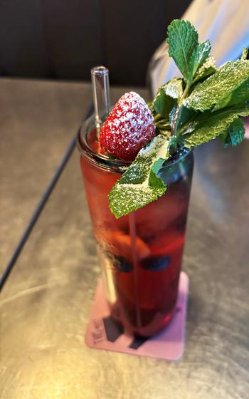 A pink drink.