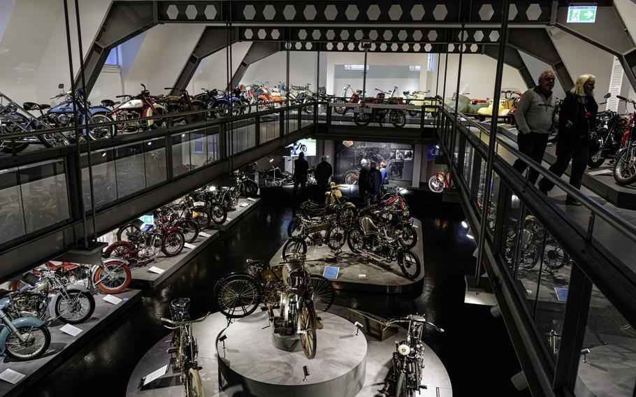 The German Motorcycle Museum in Neckarsulm is home to one of Germany's largest motorcycle collections, displaying hundreds of changing exhibits on six floors.