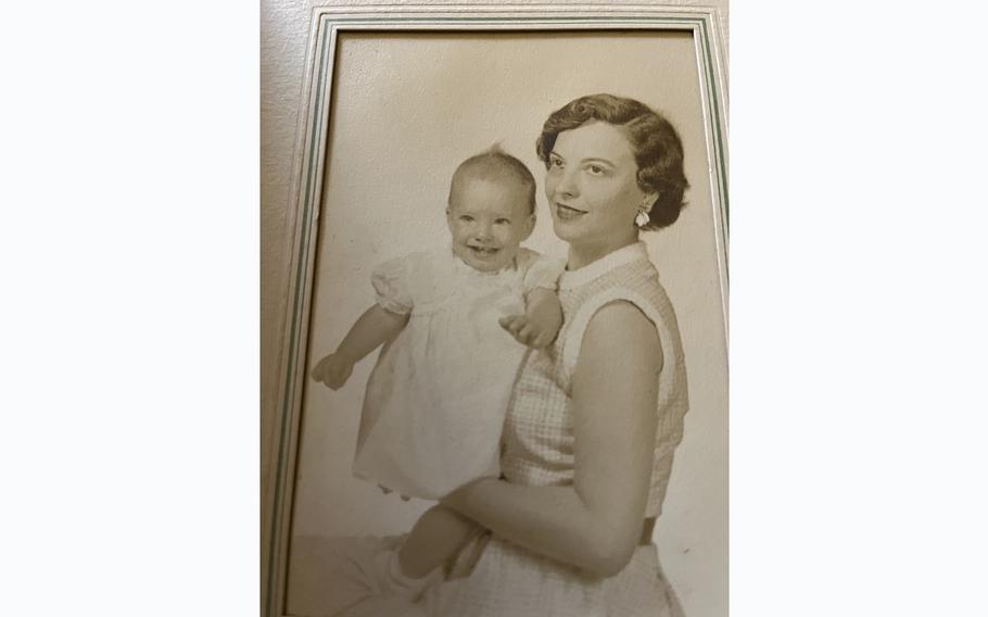 Floy Culbreth holding her daughter, Thea. 