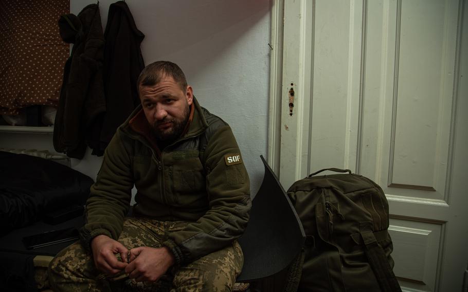 Anton Chornyi, the 36-year-old chief sergeant in Oleh’s company.