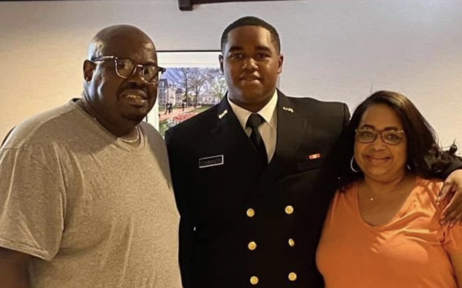 Leonard and Michelle Cummings with their son, Trey.