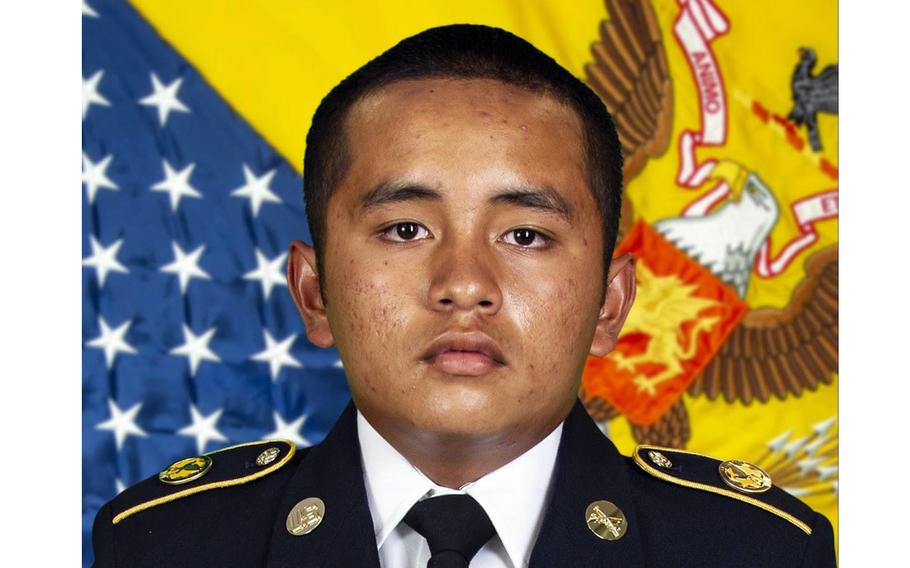 Spc. Alex J. Ram died this week in Syria in a noncombat-related incident while supporting the U.S.-led coalition battling the Islamic State group, the Defense Department said Feb. 4, 2022.