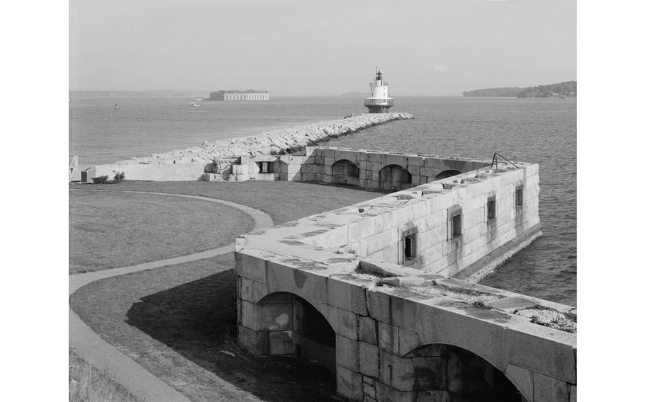 The Spring Point Ledge Light Station at Fort Preble, South Portland, Maine. 