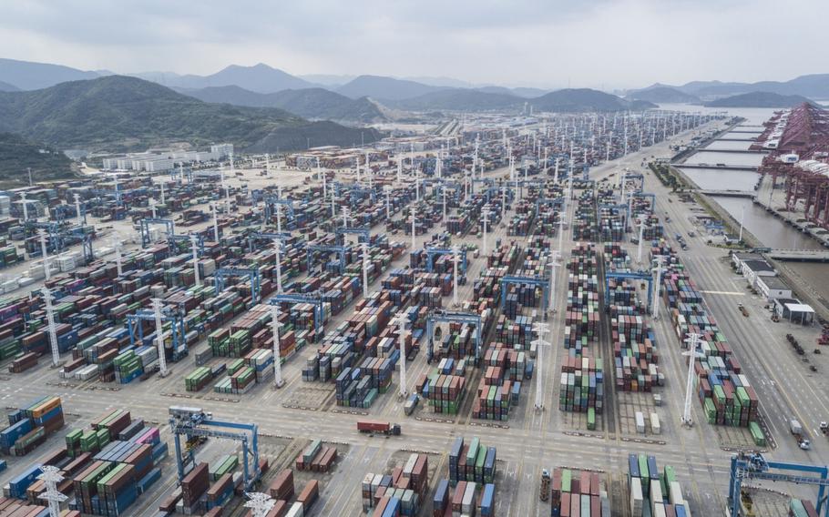 The port of Ningbo-Zhoushan in Ningbo, China, in 2018. 
