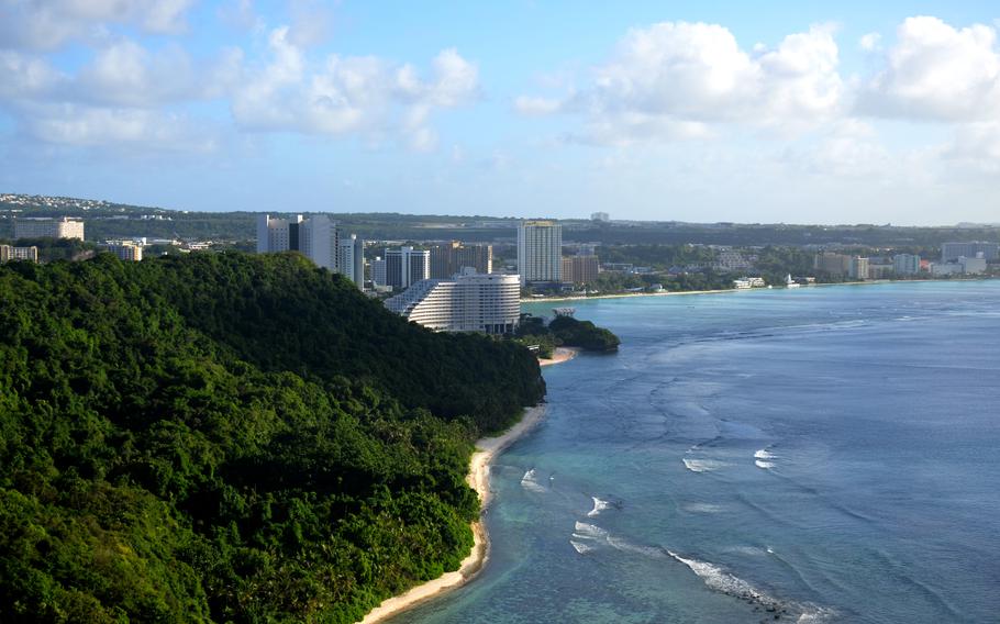 A view of Tumon Bay from the popular tourist destination Two Lovers Point. 