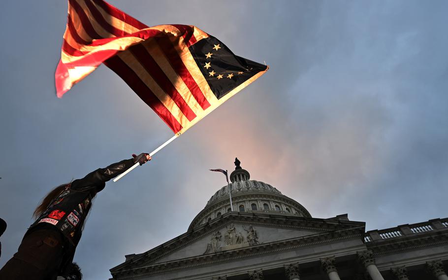 Supporters of President Donald Trump take over the grounds of the U.S. Capitol on Jan. 6, 2021. 