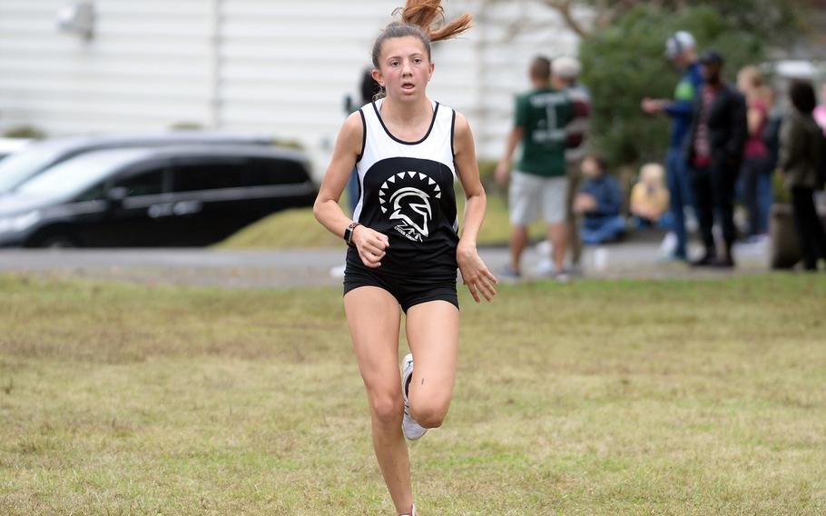 Zama's Liliana Fennessey took fourth place overall and second among DODEA runners.