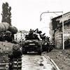 American tanks roll into Vicenza on April 28, 1945.