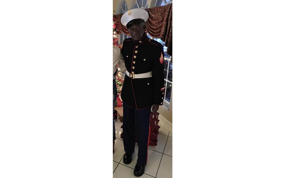 Montford Point Marine veteran George J. Johnson is scheduled to receive his Congressional Gold Medal Monday, Feb. 6, 2023, during a ceremony at the African American Research Library and Cultural Center in Fort Lauderdale, Fla.
