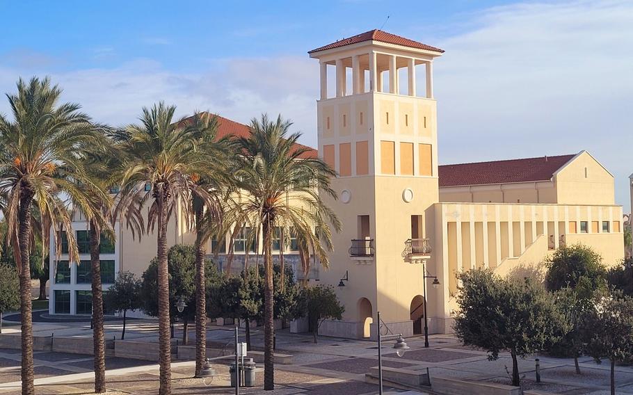 The chapel at Naval Air Station Sigonella, Italy. A longtime priest at Sigonella has filed separate IG complaints alleging fraud and reprisal by the base’s lead chaplain, who the priest says targeted him over the last year leading to the base’s decision not to renew his contract. 