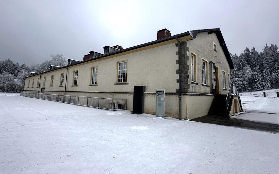 The Flossenbuerg concentration camp’s washroom was deemed a place to prevent disease outbreaks and the spread of lice. In practice, it was used by the Nazis to dehumanize and abuse prisoners.