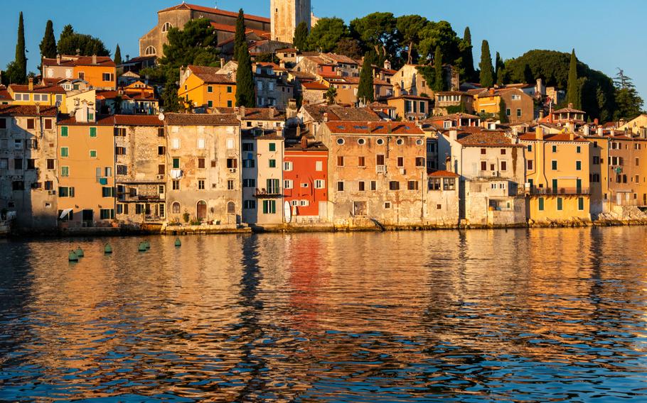 The bell tower of the Church of St. Euphemia in Rovinj resembles the bell tower of St. Mark’s Basilica in Venice.