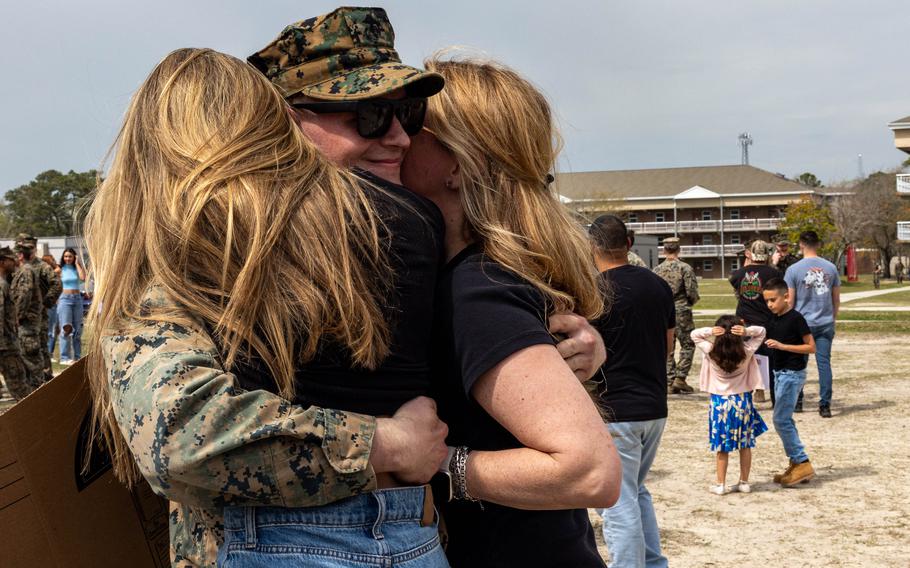 U.S. Marines and sailors with Lakota Company, Battalion Landing Team 1/6, 26th Marine Expeditionary Unit (Special Operations Capable) returned home after completing an eight-month deployment embarked aboard the Bataan Amphibious Ready Group.