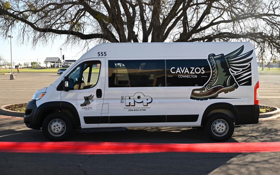 Fort Cavazos, Texas, launched a bus route this year known as the Cavazos Connector to improve soldiers’ access to dining facilities and other points of interest.