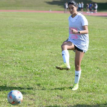 Mia Garza, a transfer from Florida, is one of three freshmen forwards whom Kadena coach Joey Wood says will lend the Panthers considerable firepower.